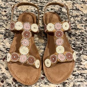 Bed|Stu Bead & Rhinestone Sandals